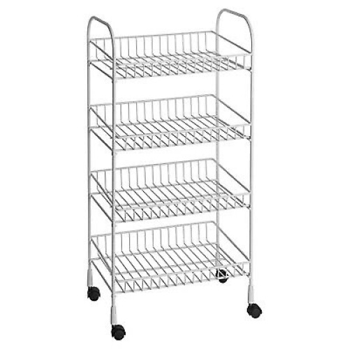 ClosetMaid 4-Tier Metal Rolling Utility Cart - Lot 1002