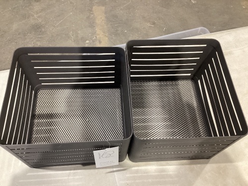Lot of (2) Metal Storage Bins  - Lot 1050