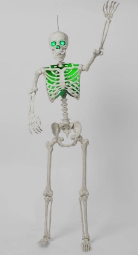 60" Lit Posable Skeleton Halloween Decorative Mannequin - Lot 1059