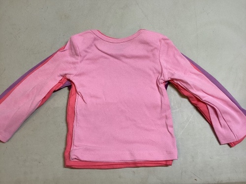 Lot of 22 Hanes Flexy Toddler Girl Long-Sleeved Shirts, 18-24 Months - Lot 233