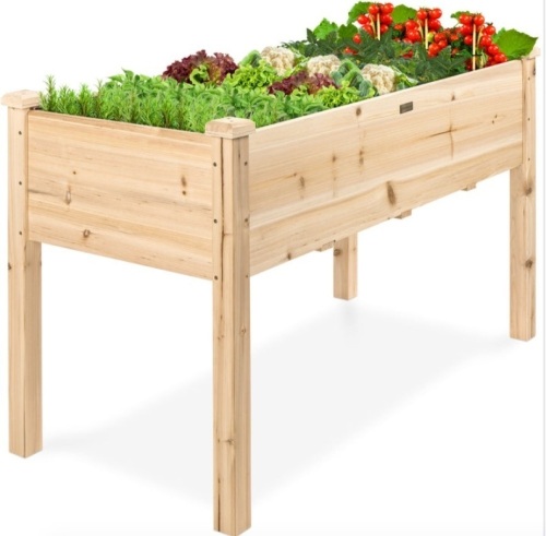 Raised Garden Bed, Elevated Wood Garden Planter Stand, 48x24x30in - Lot 265