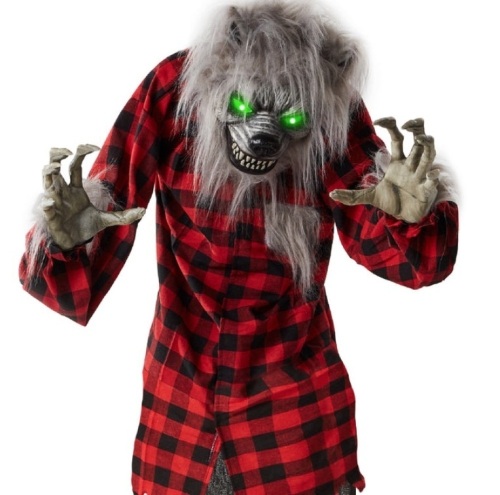 Howling Hudson Standing Animatronic Werewolf w/ Sounds, LED Eyes - 5ft - Lot 284