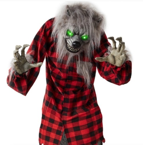 Howling Hudson Standing Animatronic Werewolf w/ Sounds, LED Eyes - 5ft - Lot 433
