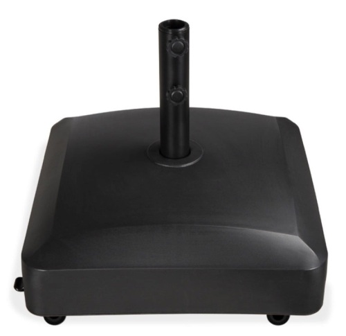 Fillable Mobile Umbrella Base Stand w/ 4 Wheels, 2 Locks, 137lb Capacity, Black - Lot 291