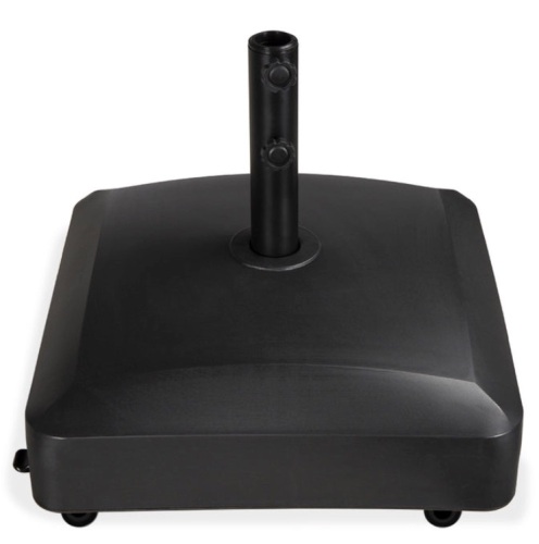 Fillable Mobile Umbrella Base Stand w/ 4 Wheels, 2 Locks, 137lb Capacity, Black - Lot 296