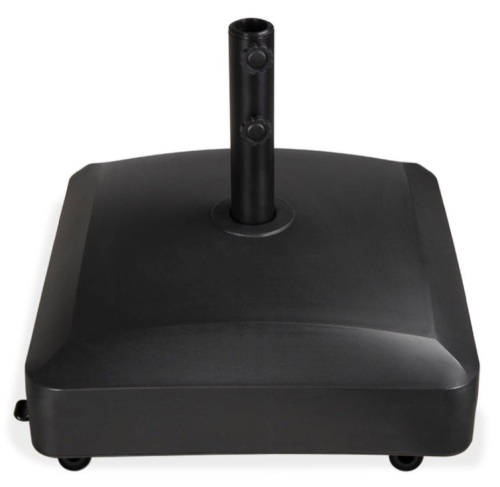 Fillable Mobile Umbrella Base Stand w/ 4 Wheels, 2 Locks, 137lb Capacity, Black - Lot 156