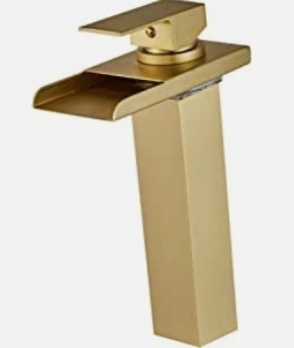 Wovier Matte Gold LED Waterfall Spout Tall Body - Lot 485