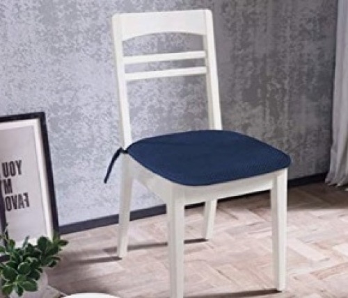H.VERSAILTEX Memory Foam Honeycomb Chair Pads 6 Pack, Navy - Lot 401