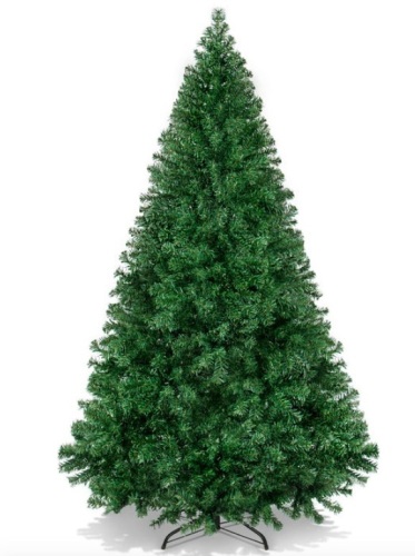 Premium Artificial Pine Christmas Tree w/ 1,000 Tips, Foldable Metal Base, Green - Lot 173