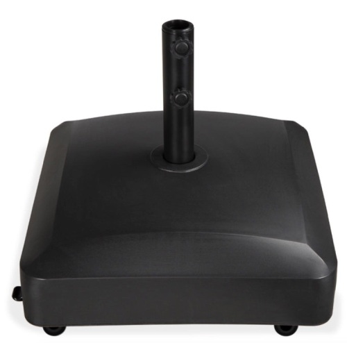 Fillable Mobile Umbrella Base Stand w/ 4 Wheels, 2 Locks, 137lb Capacity, Black - Lot 177