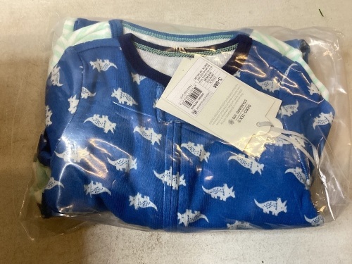 Lot of 12 Packs Cloud Island Baby Boy's 3-Pack Dinosaurs Sleep 'n Play Zip-UP, 3-6 mo, 3/Pack - Lot 148