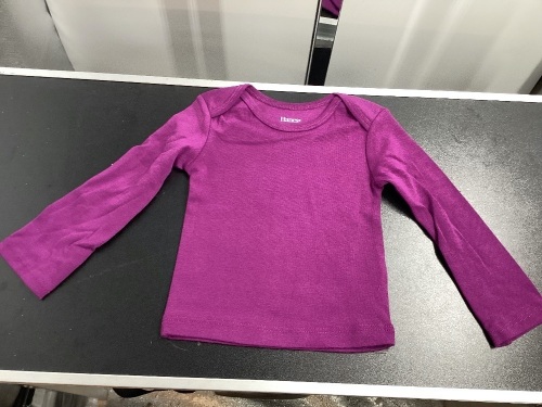 Lot of 22 Packs/Box, Hanes Long-Sleeve Toddler Girl Shirts, 4 Shirts/Pack, 18-24 Months - Lot 259