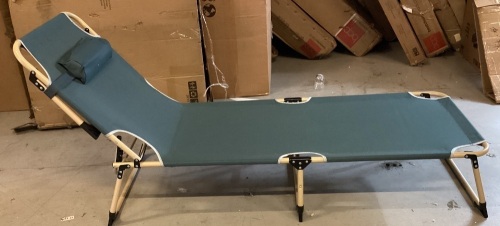 Steel Foldable Recliner Lounge Chair - Lot 206
