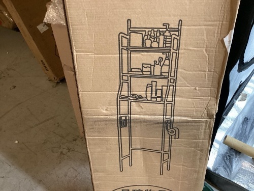 3 Shelf Metal Over Toilet Storage Shelf, White - Lot 211