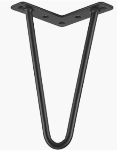 Aynefy Table Hairpin Legs, 4pcs, Black Iron - Lot 216