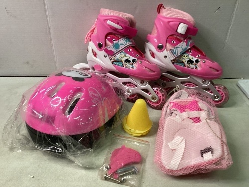 Child Roller Blades/Helmet, Size 4 - Lot 157