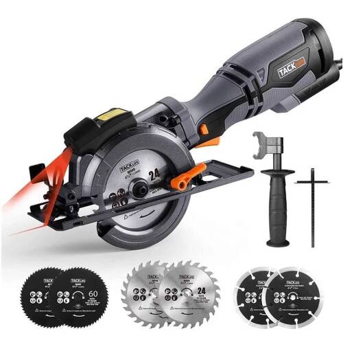 5.8A Corded Electric Circular Saw with 6 Saw Blades and Laser Guide - Lot 13