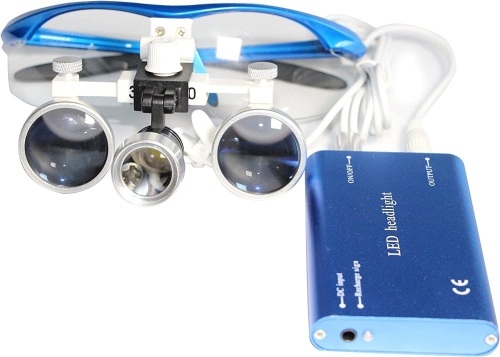 Dental Binocular Loupes + LED Head Light - Lot 66