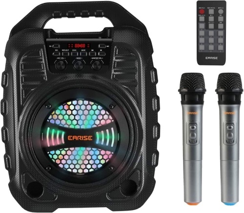 EARISE T26 Pro Karaoke Machine w/ 2 Wireless Microphones - Lot 94
