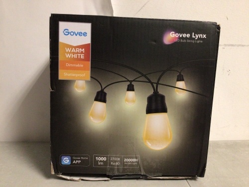 Govee 48' Warm White Outdoor String Lights - Lot 119
