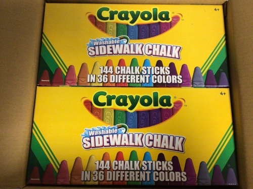 Lot of (2) Boxes 144 ct. Crayola Sidewalk Chalk - Lot 122