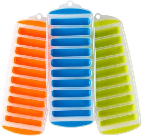Lot of (3) Silicone Narrow Ice Stick Cube Trays - Lot 133
