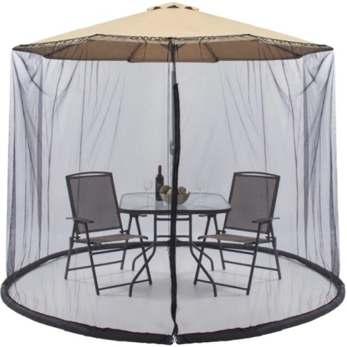 9ft Patio Umbrella Screen w/ Zippered Door - Lot 138