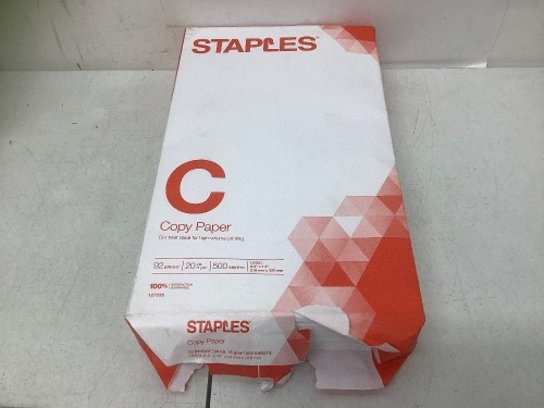 Lot of (10) Reams Staples Legal Copy Paper - Lot 152