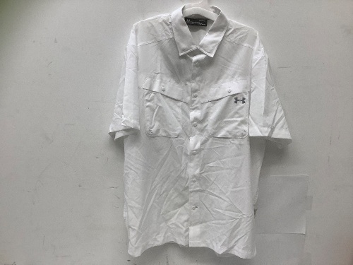 Under Armour Mens Short Sleeve Button Down Shirt, L - Lot 169