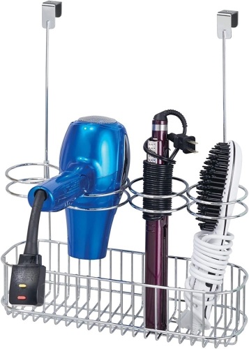 mDesign Metal Over Cabinet Hair Tool Organizer - Lot 197