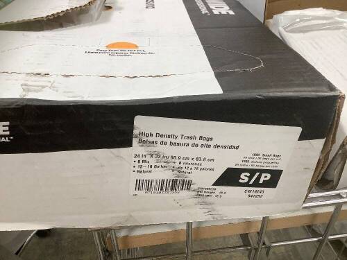 Case of (1000) Small High Density Trash Bags - Lot 248
