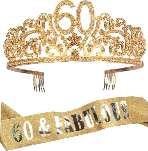 60th Birthday Tiara & Sash - Lot 269