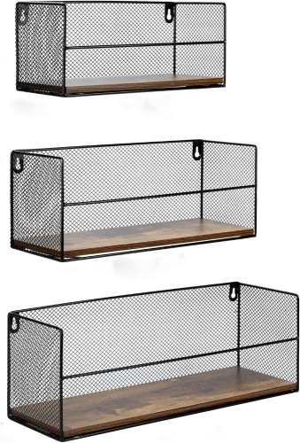Set of 3 Floating Wall Shelves - Lot 271