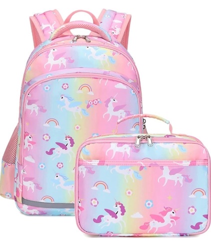 Unicorn Kids Small Backpack w/ Lunch Bag - Lot 307