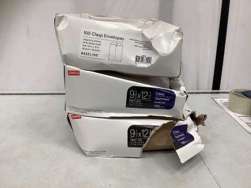 Lot of (3) Boxes Clasp Envelopes - Lot 356