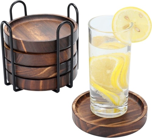 Set of 5 Wooden Coasters - Lot 515