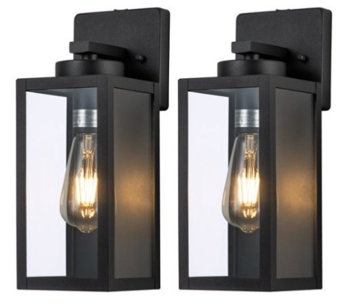 2 Pack Outdoor Wall Lanterns - Lot 522