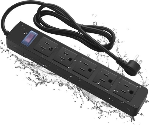 Outdoor Waterproof Power Strip w/ 6ft Cord - Lot 554