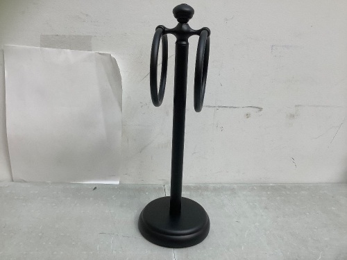 Black Metal Ring Towel Holder, Appears New - Lot 606