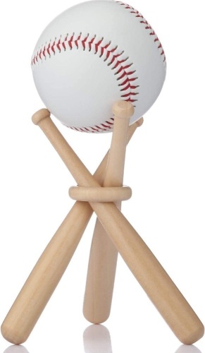 Set of 12 Wooden Baseball Bat Display Stand Holders - Lot 646
