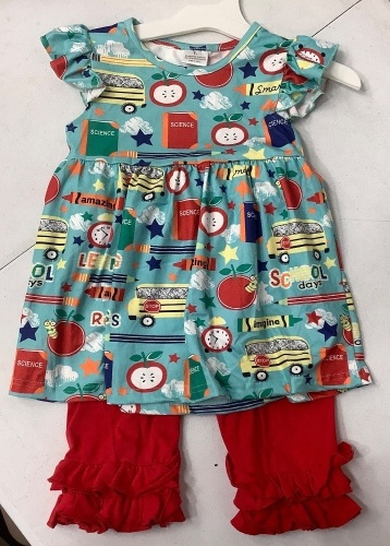 2pc Child's Ruffle Pant Set, L - Lot 702