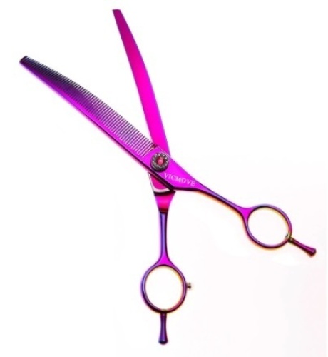 Curved Thinning Dog Grooming Shears - Lot 703