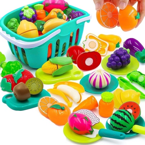 Cutting Play Food Set for Kids Kitchen - Lot 635