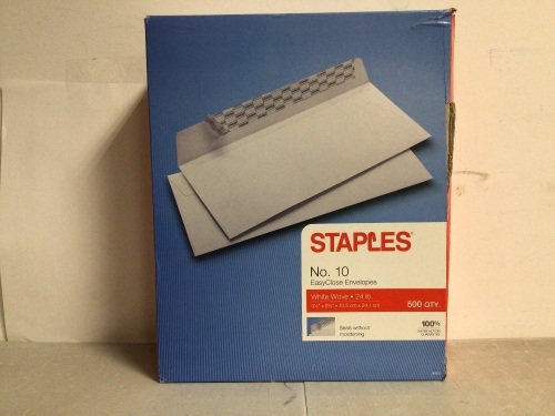 Box of (500) No. 10 Easy Close Envelopes - Lot 589