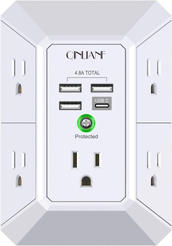 5 Outlet Extender with 4 USB Charging Ports - Lot 621
