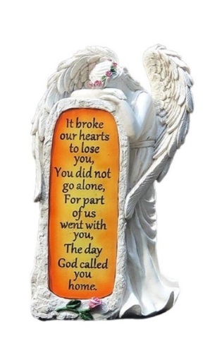 Solar Weeping Angel Luminous Garden Memorial - Lot 583