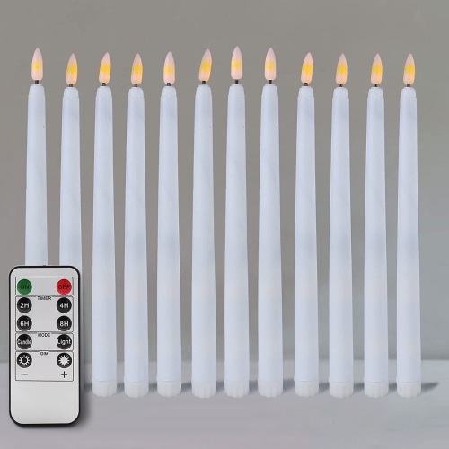 12 Pack Flameless Taper Candles - Lot 365