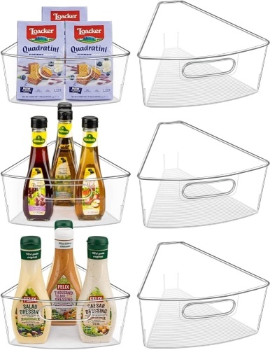 Lazy Susan Cabinet Organizer Bins - Lot 446