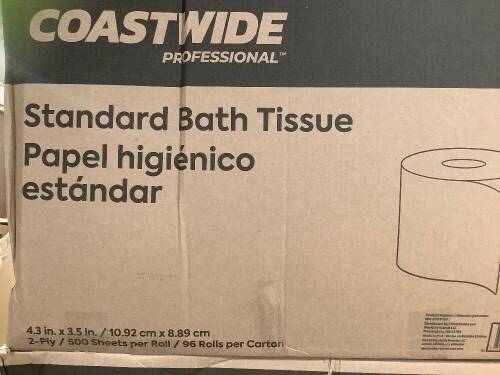 Case of (96) Rolls Standard Bath Tissue - Lot 608