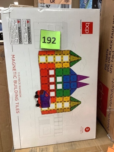 110 Piece Rainbow Magnetic Building Tiles - Lot 192
